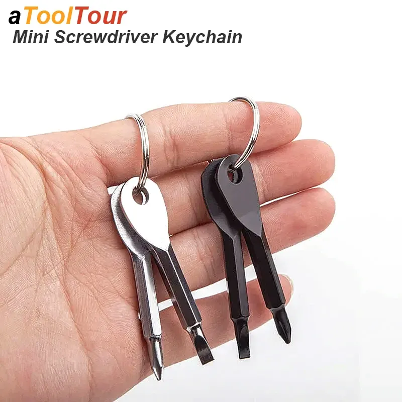 Tragbarer Kreuzschlitz-Schraubendreher-Satz, Schlüsselanhänger, Mini-Taschen-Schlüsselanhänger, Kreuzschraubendreher, Reparaturwerkzeug, Gadget, EDC, klein