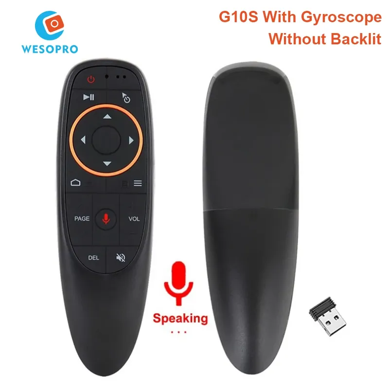 G10S Air Mouse Sprachfernbedienung 2,4 G Wireless Gyroskop für H96 MAX X88 PRO HK1 Q5 Android TV Box X96 DQ03 H98 Mini-TV-Stick