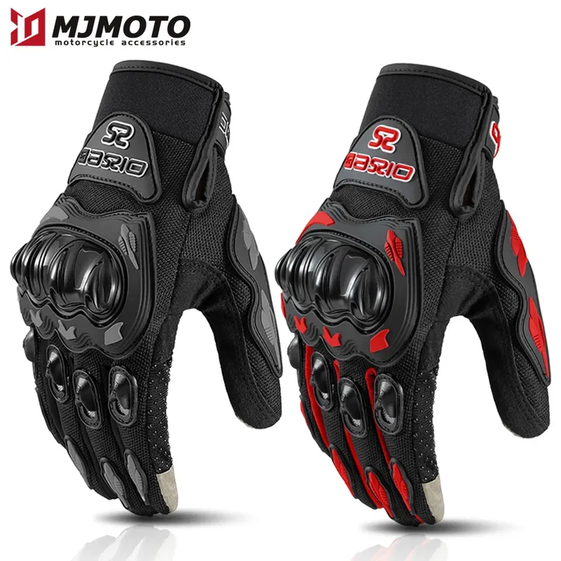 Sommer Atmungsaktive Vollfinger Motorrad Handschuhe Nicht-rutsch Verschleiß-beständig Motocross Racing Handschuhe Touchscreen Moto Biker Handschuhe