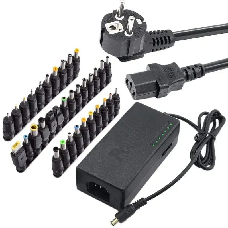 1set/34Pcs Universal Power Adapter 96W 12V Zu 24V Einstellbare Tragbare Ladegerät für Dell Toshiba hp Asus Acer Laptops Eu-Stecker