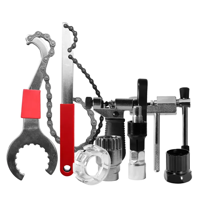 Fahrrad Reparatur Tool Kits Fahrrad Schwungrad Entfernung Kette Breaker Cutter Kurbel Puller Fahrrad Schlüssel Kassette Halterung Extractor Sets