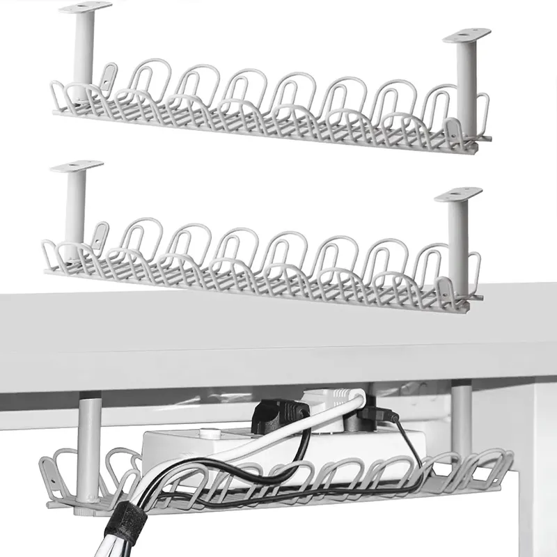 Schreibtisch Kabel Management Tablett Unter Tisch Steckdose Hängen Halter Power Streifen Lagerung Rack Für Büros Wohnzimmer Draht Kabel Organizer