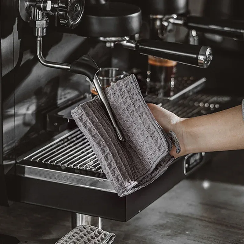 Super saugfähiges Barista-Bar-Handtuch, Kaffeemaschine, spezieller Lappen, kein Flusen, quadratisches Handtuch, Reinigungstuch, Kaffeemaschine, Reinigungstuch