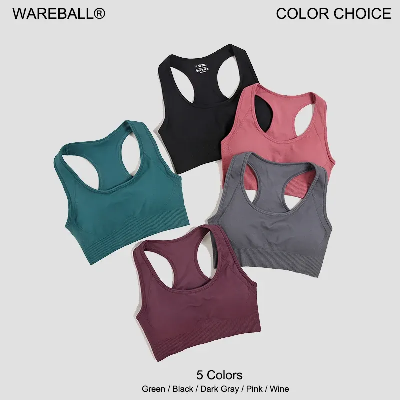 WAREBALL Tank Top Frauen Weibliche Gym Yoga Bh Gepolsterte Sport-Bh Abnehmbare Workout Push-Up Crop Top Fitness Bh Athletische Sportswear