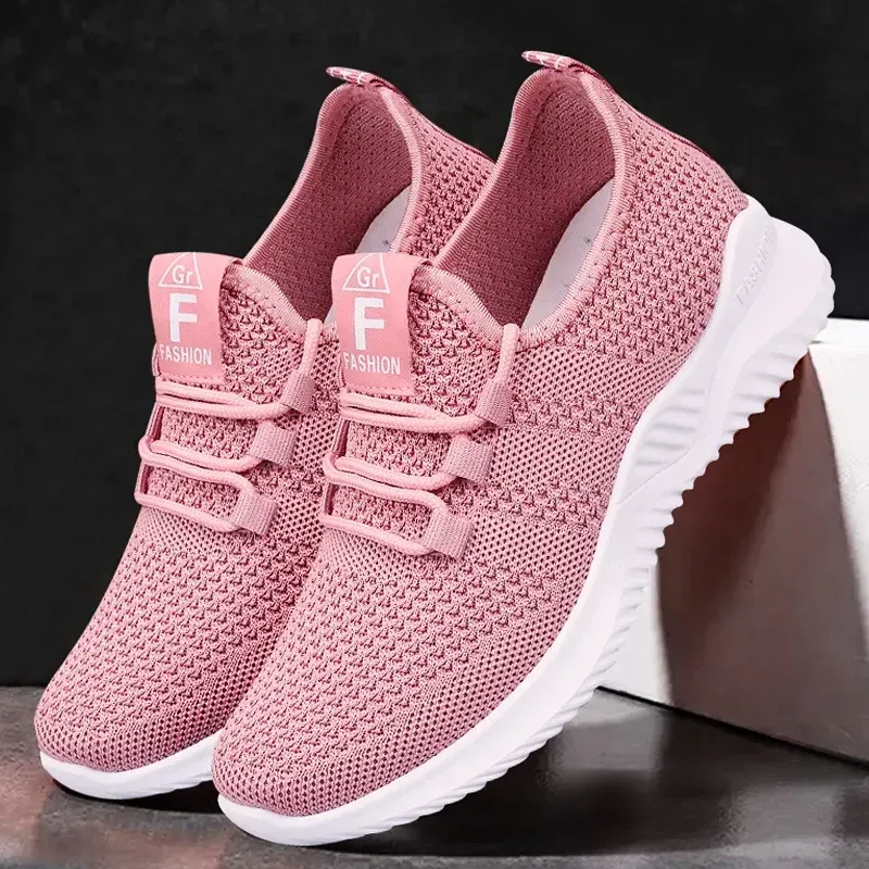 2023 Damen-Casual-Turnschuhe, Sommer, bequem, atmungsaktiv, Plateauschuhe, modisch, vielseitig einsetzbar, Schnürschuh für Damen, Sahnek Osten