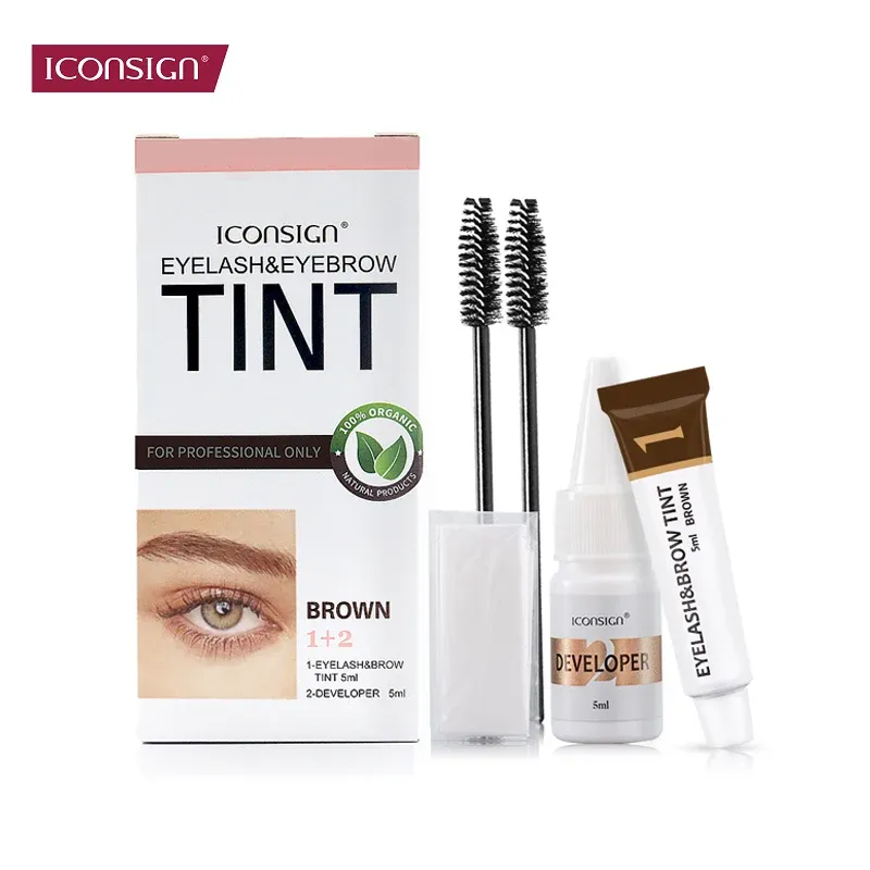 ICONSIGN Wimpern Augenbrauen Färben Tönung Kit Stirn Enhancer Mascara Lift Tönung Tattoo Augen Make-Up Werkzeuge