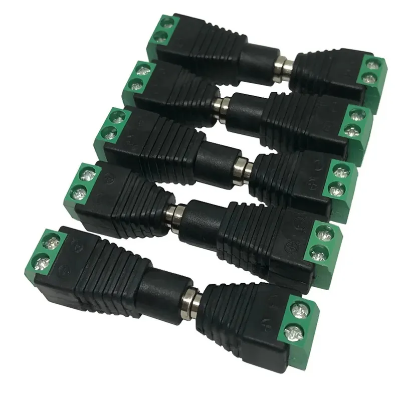 5pairs DC 12V Weibliche Und Männliche Anschlüsse 5,5x2,1mm Power Stecker Adapter Buchsen Steckdosen Für signal Farbe LED Streifen Licht CCTV Kamera