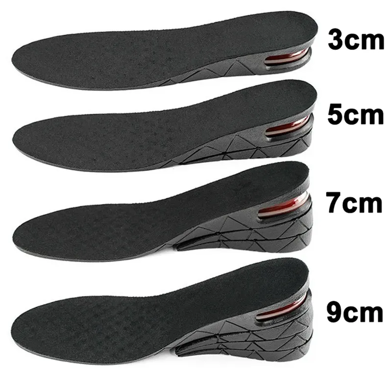 1 Paar Höhe Erhöhung Einlegesohle für Füße 3 cm 5 cm 7 cm 9 cm Variable Höhe Schuhe Einlegesohlen Männer Frauen Luft Stoßdämpfende Schuh Pads
