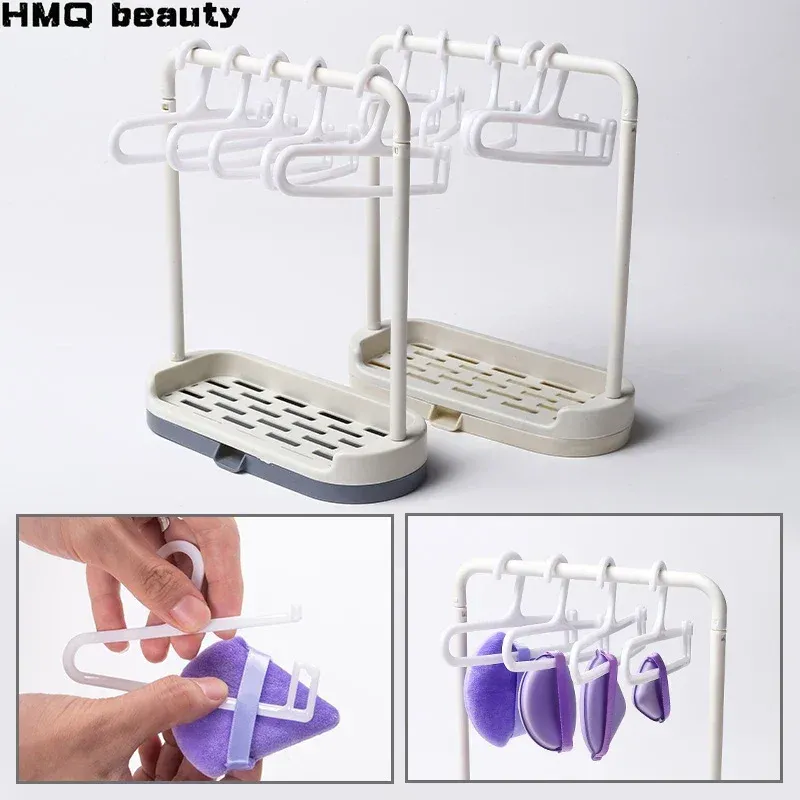 Make-up-Tools Wäscheständer Kosmetik Puderquaste Lagerung Aufhänger Schönheit Schwämme Abfluss Reise Tragbare Multifunktionale Organizer