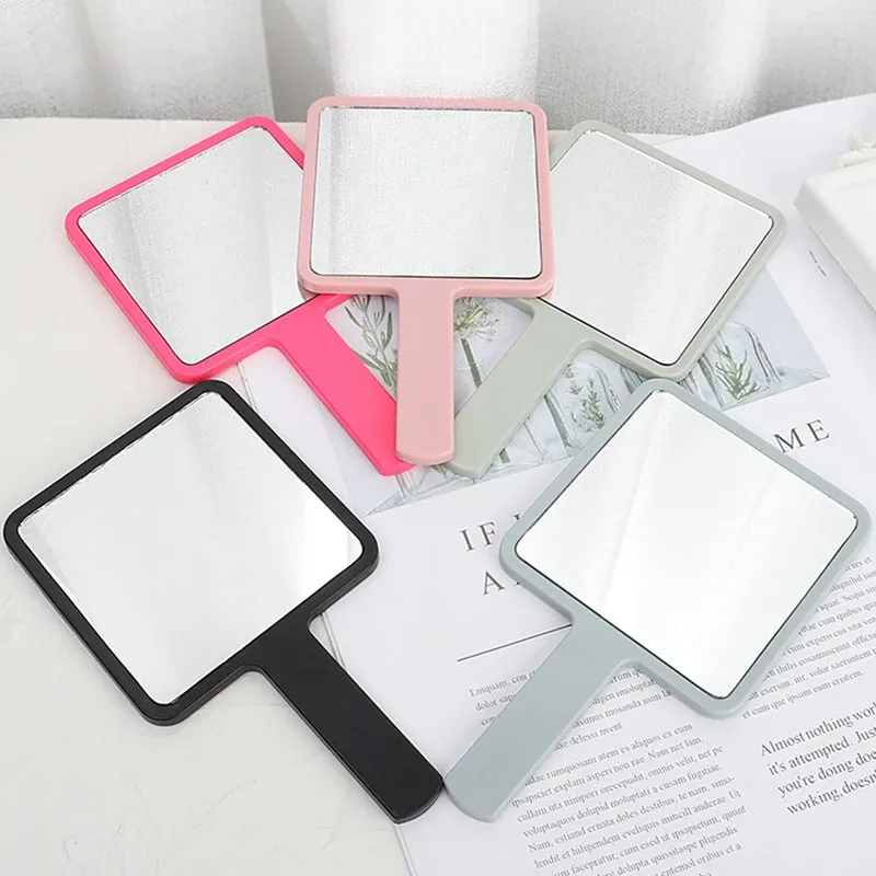 1PC Wimpern Verlängerung Handheld Make-Up Spiegel Platz Make-Up Eitelkeit Spiegel mit Griff Hand Spiegel SPA Salon Kompakte Spiegel