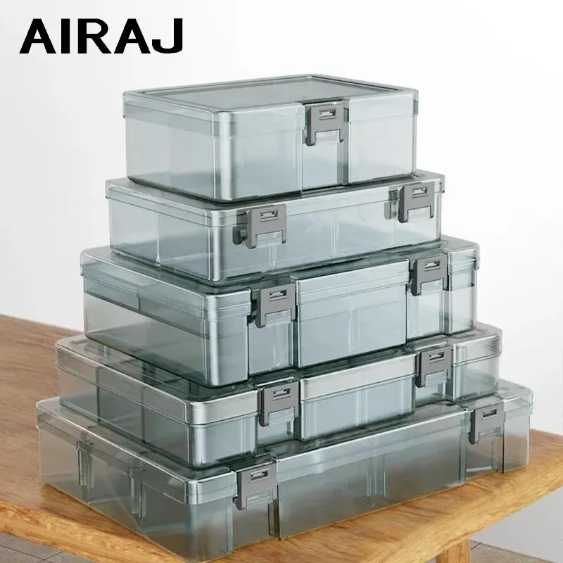 AIRAJ Kunststoff-Werkzeugteile-Box, Aufbewahrungsbox, Schraubenbox, Werkzeugklassifizierung, Bohrerzubehör für elektronische Komponenten, verdickte Gitterbox