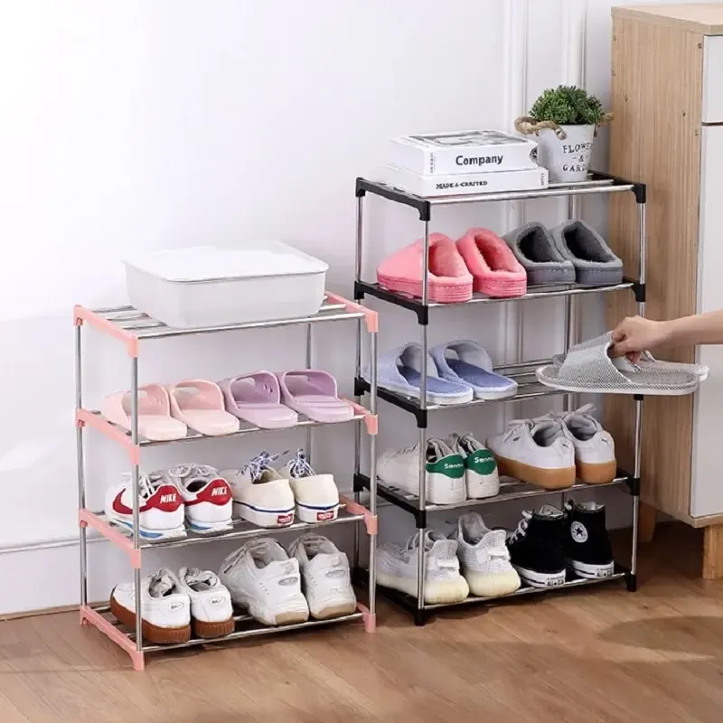 3/4 Schuh regal mehr schicht iges und platzsparendes Schuh regal für einfache Aufbewahrung und Aufbewahrung von drei-und vier schicht igen Schuh regalen für den Haushalt