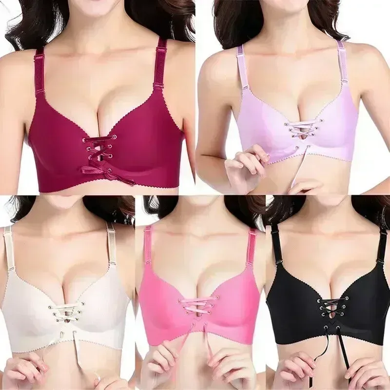 Sexy Bandage Straps Push-Up Bh Sammeln Einstellung Nahtlose Bralette Frauen Sexy Unterwäsche Kein Stahl Ring Bequeme Dessous