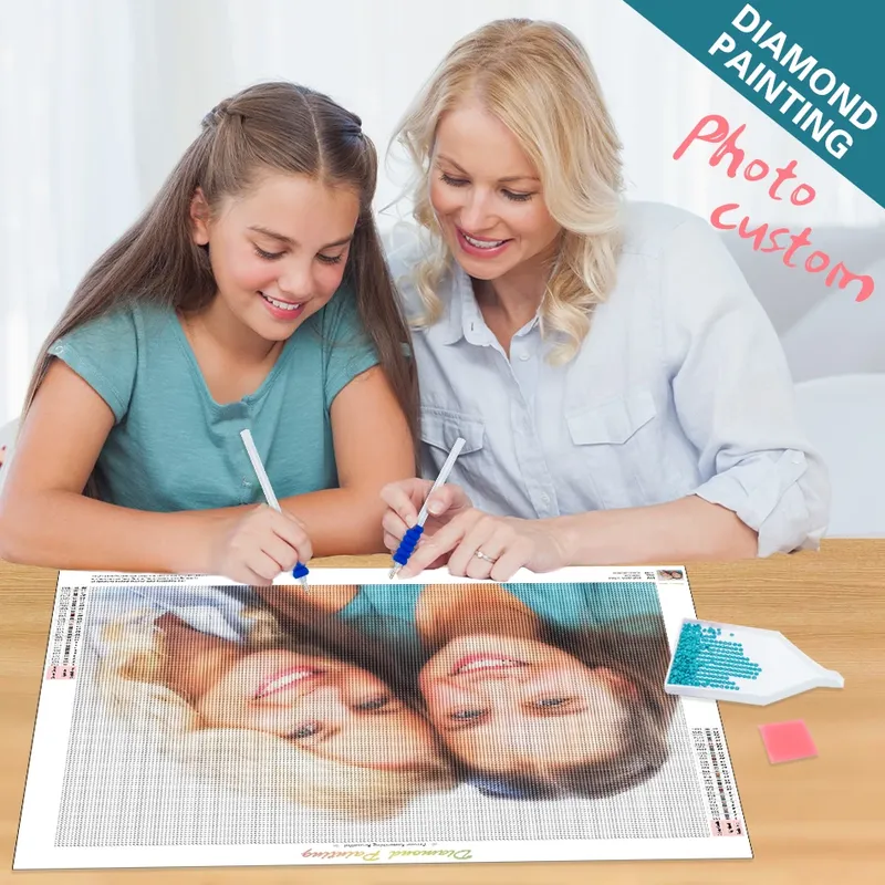Ruopoty DIY Diamant Malerei Foto benutzer definierte volle quadratische/runde Bohrer Kreuz stich Diamant Stickerei Strass von Bild Home Art