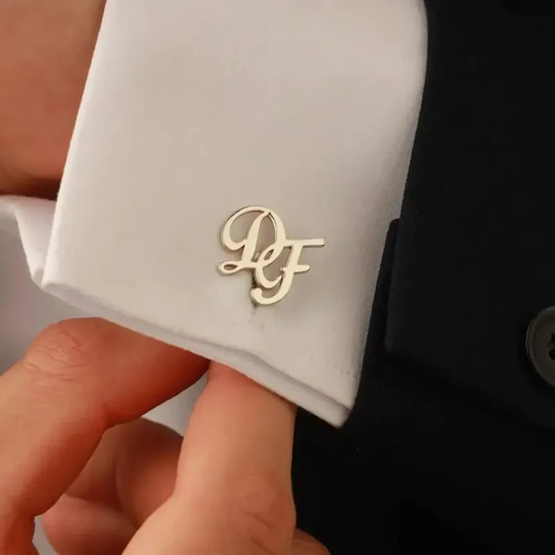 Manschettenknöpfe mit individuellem Namen, Edelstahl, Herren-Buchstabenknöpfe für Hemden, personalisierbar, Bräutigam, Hochzeit, Schmuck, Geschenke für den besten Mann