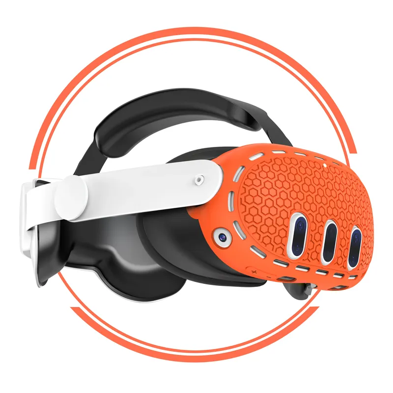 Silikon-VR-Schutzhülle, kompatibel mit Meta Quest 3-Zubehör, umfassender Schutz für VR