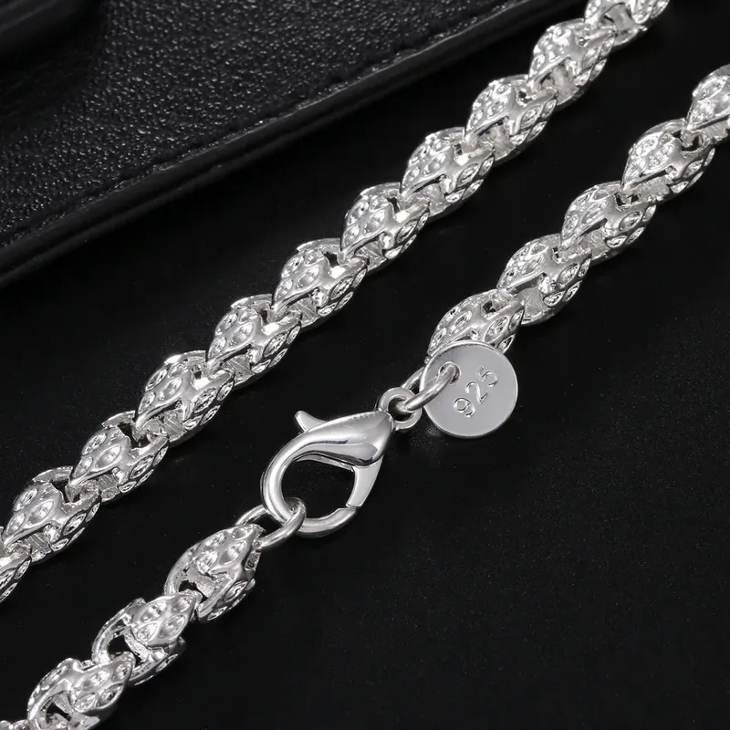 925 Sterling Silber 20-24 Zoll 5mm Wasserhahn Kette Halskette für Frau Mann Mode Party Hochzeit Accessoires Schmuck Weihnachts geschenke