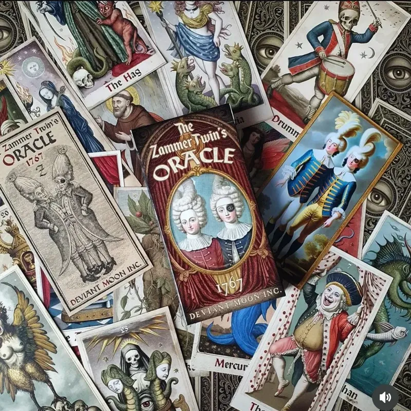 6*12cm The Zammer Twins 1. Auflage Oracle Deck 50 Stück Karten