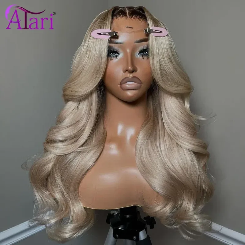 13x6 Honig Blonde Körper Welle Echthaar Perücken Transparent 13x4 Spitze Frontal Perücke Ombre Hellblond 5x5 Spitze Verschluss Perücke Vor Zupfen