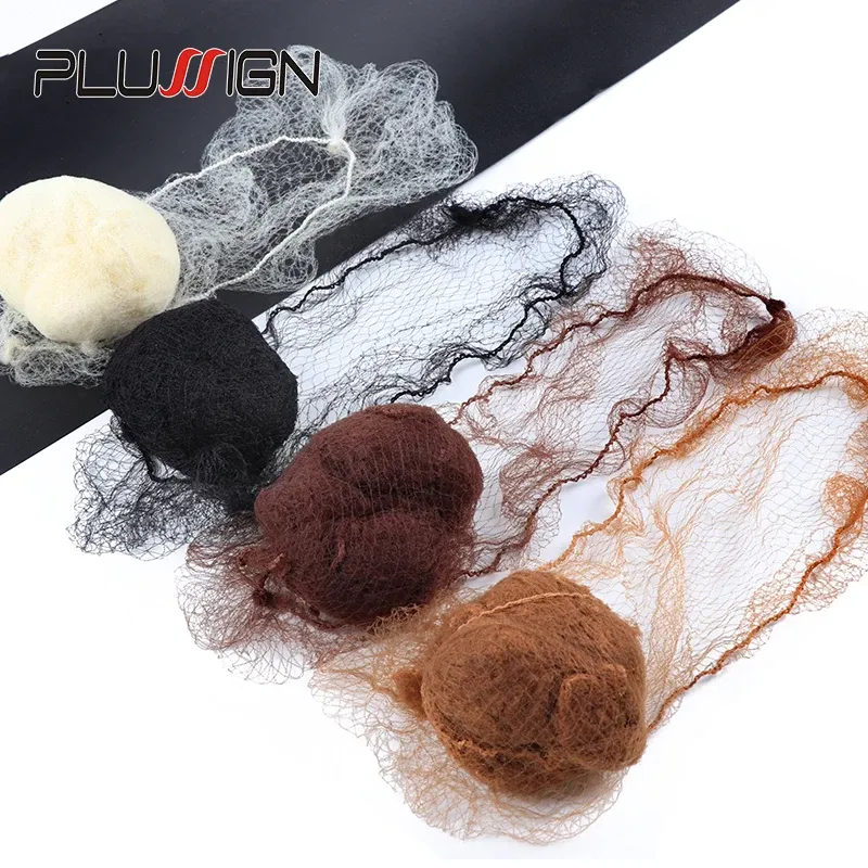 20 Stück langlebiges Nylon-Haarnetz für Dutt-Haare, Frisur-Werkzeug, Schwarz, Beige, Braun, 5 mm, Haarnetz für Perücken, Mesh-Haar-Styling-Haarnetze