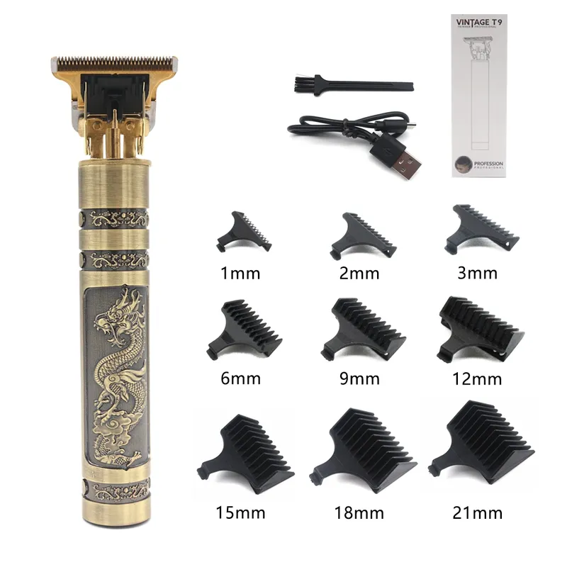 Professionelle T9 Haarschneider Maschine Metallkörper Bartschneider für Männer Edelstahlklinge Haarschneider Bartschneider