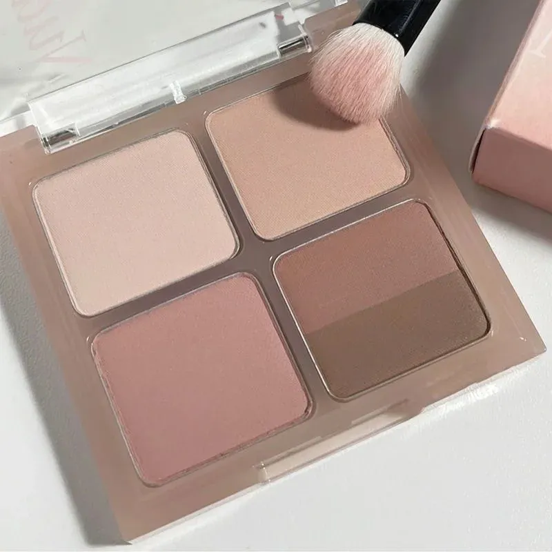 5-Farben-Lidschatten-Palette, matt, natürlicher Ton, braune Farbe, universeller Ton, tragbare Lidschatten-Palette