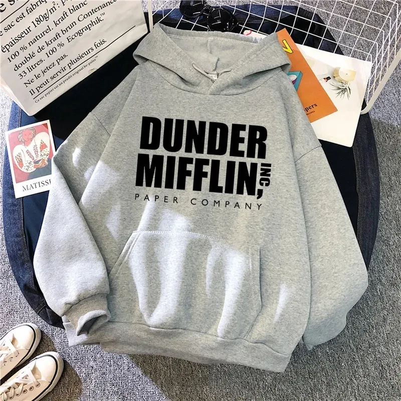 Das Büro Dunder Mufflin Inc. Papier Hoodie Dwight Schrute Sweatshirt Männer Frauen Hoodies lässig Pullover Kapuzen pullover