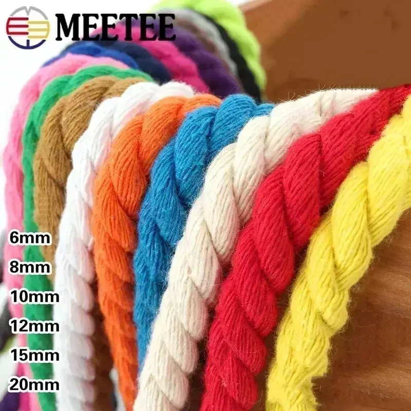 5Meter 3 Aktien verdrehte Baumwolle Schnüre 5/8//20mm Tasche Seil Home Decoration Cord Tape DIY Näh zubehör