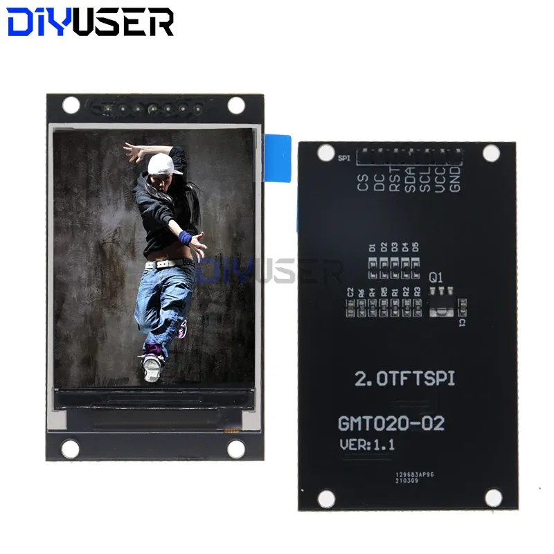 2,0-Zoll-TFT-Display OLED LCD-Laufwerk IC ST7789V 240RGBx320 Dot-Matrix SPI-Schnittstelle für Arduio Vollfarb-LCD-Anzeigemodul