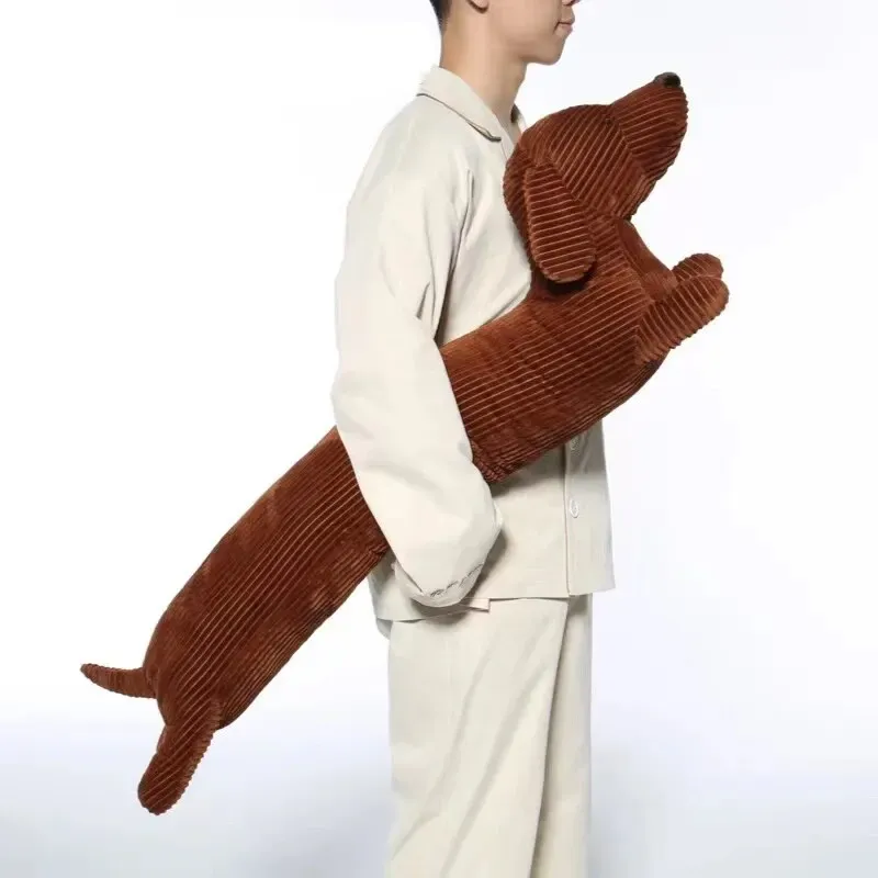 Dackel-Hund-Plüsch-Umarmungskissen, weich, langlebig, gefülltes Wurfkissen, Tiere, Kissen für Sofa, Heimdekoration, Geschenke für Kinder (47 Zoll)