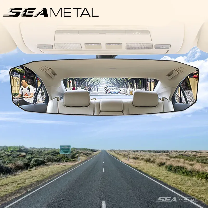 SEAMETAL Auto Baby Spiegel Innen Rückspiegel Weitwinkel Konvex Rückspiegel Blendschutz Große Vision Hilfs Monitor