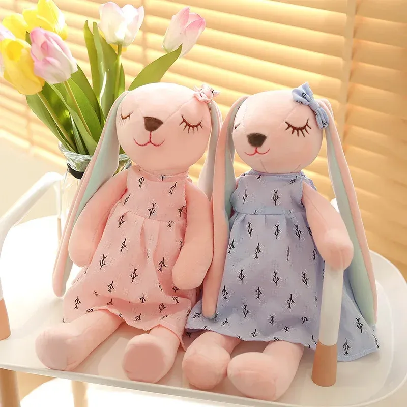 Kawaii Lange Ohr Kaninchen Plüsch Spielzeug Baby Schlaf Komfort Puppen Gefüllte Weiche Tier Spielzeug Schöne Kaninchen für Kinder Mädchen Zimmer Dekor