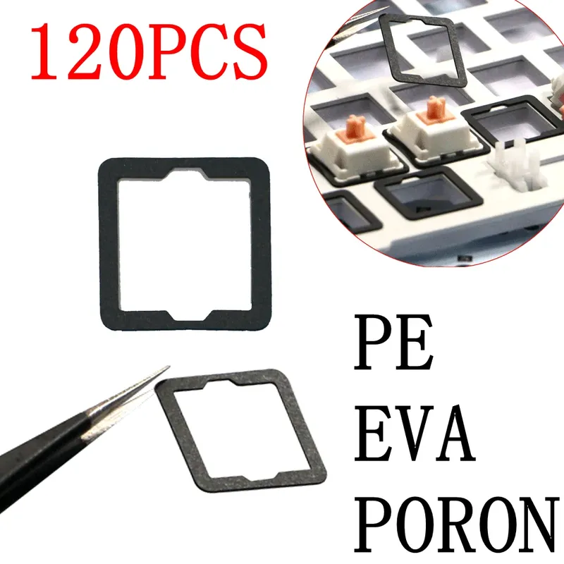 120Pcs Für Hot Swap Mechanische Tastatur Schalter Poron PE EVA Pad Reduzieren Lärm DIY Tastatur Kits Stumm Schaum Pads