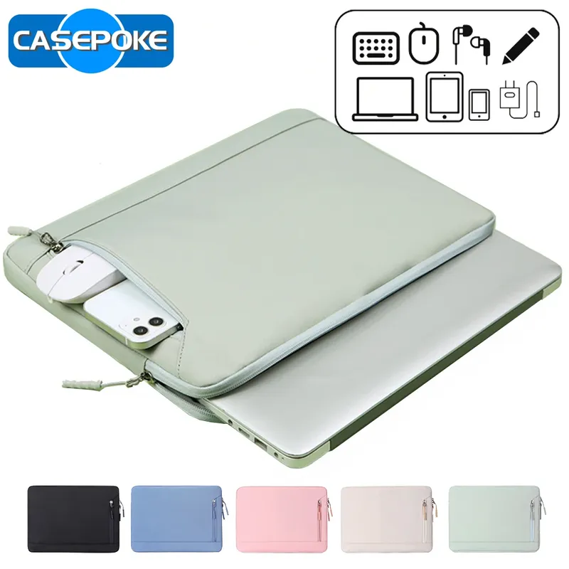 CASEPOKE Laptop-Hülle 13,3 14,6 15,6 Zoll Notebook-Tasche Tablet wasserdichte Hülle für MacBook Air Pro Lenovo HP Dell Männer Frauen