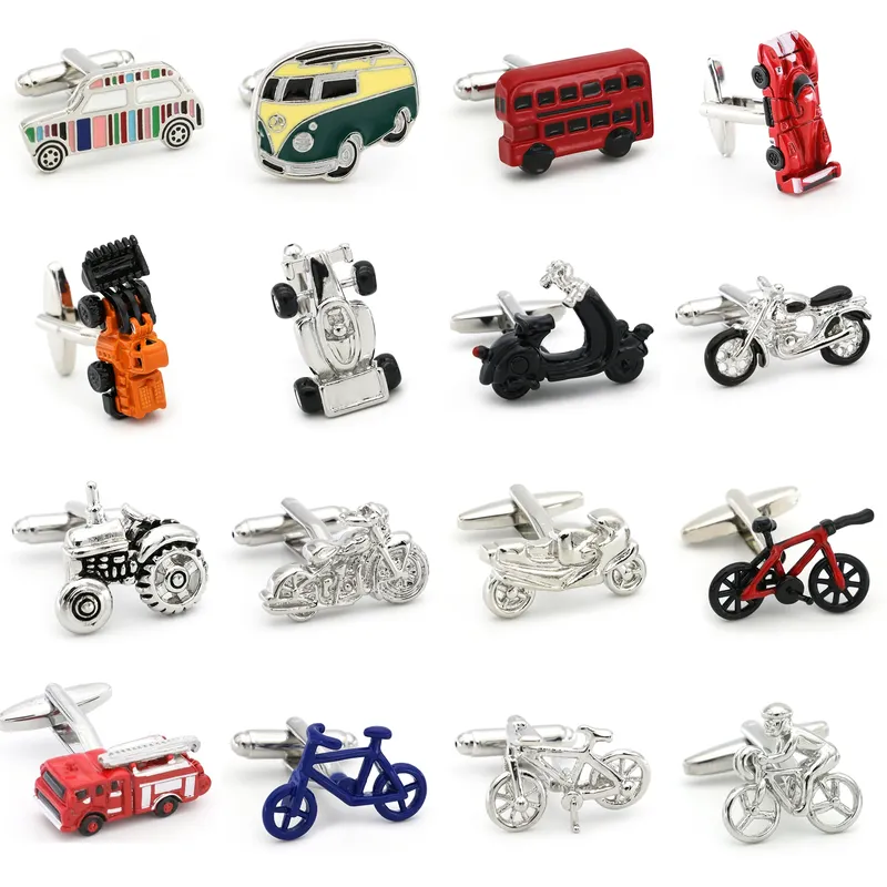 iGame Manschettenknöpfe im Auto-Design, hochwertiges Messingmaterial, Transportserie, Manschettenknöpfe für Hochzeitsmänner