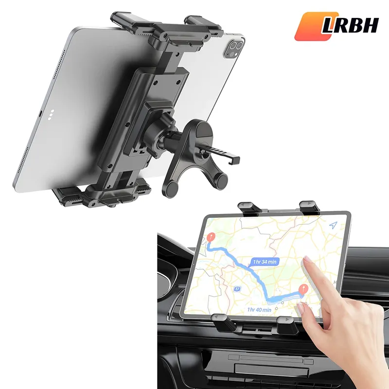 Auto-Entlüftungs-Universa-Halterung, Ständer, kompatibel mit 7" - 12,9" Tablets, iPad, 4" - 7" Klappbildschirm/gerade Panel-Telefon