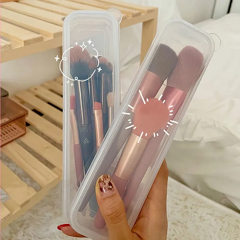Make-up Pinsel Organizer Transparent Mit Abdeckung Augenbraue Bleistift Boxen Tragbare Frauen Kosmetische Lagerung Organizer Make-Up-Tools