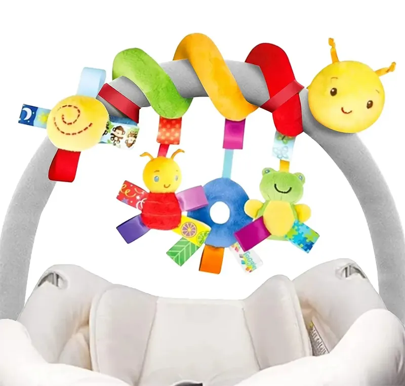 Baby Krippe Hängen Rasseln Spielzeug Auto Sitz Spielzeug Weiche Mobiles Kinderwagen Krippe Kinderbett Spirale Spielzeug Kinderwagen Hängen Puppen für Babys Neugeborenen Geschenk