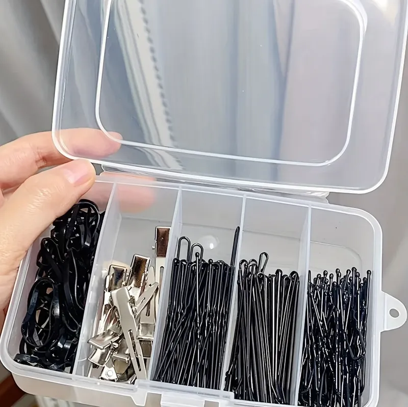 Klare tragbare Kunststoff-Haars pangen mit 5/6 Gitter Schmuck Aufbewahrung sbox Zubehör Veranstalter Haushalts reise zubehör mit Staubs chutz - 3.7 EUR