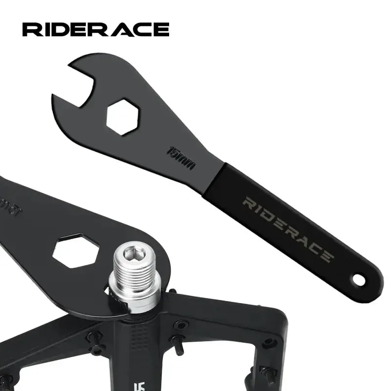 RIDERACE Fahrrad Pedal Schlüssel 15mm Langlebig Für MTB Mountainbike Naben Installieren Entferner Entfernung Spanner Rennrad Reparatur Werkzeuge