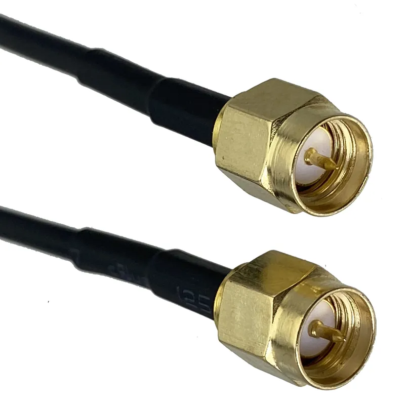 RG174 SMA-Stecker auf SMA-Stecker RF-Jumper-Pigtail-Kabelstecker 4 Zoll ~ 10FT Kabelklemmen