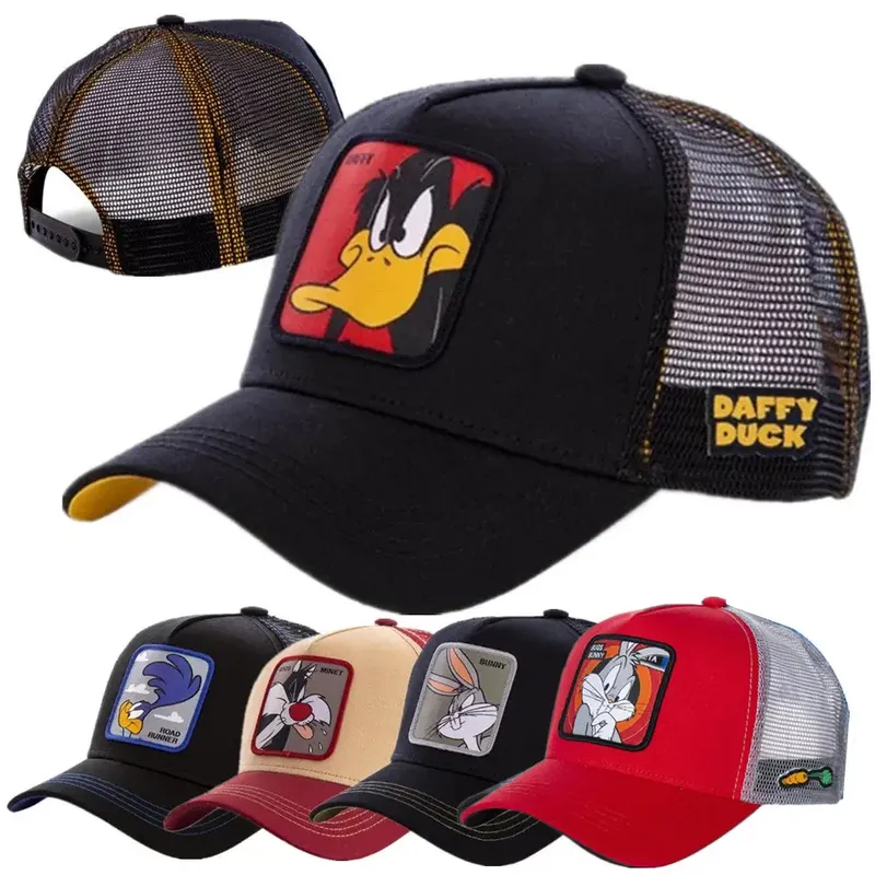 Heißer Verkauf Unisex Anime Cartoon Kappe Hohe Qualität Patch Ziehen Baseball Kappe Männer Trucker Hut