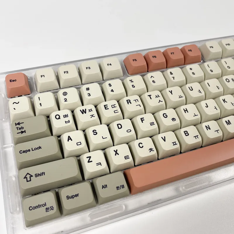 Xda keycaps gmk 9009 thema retro koreanisch/russisch/japanisch/englisch keycaps 126 tasten/set dye sub pbt für mechanische tastaturen - 17.67 EUR