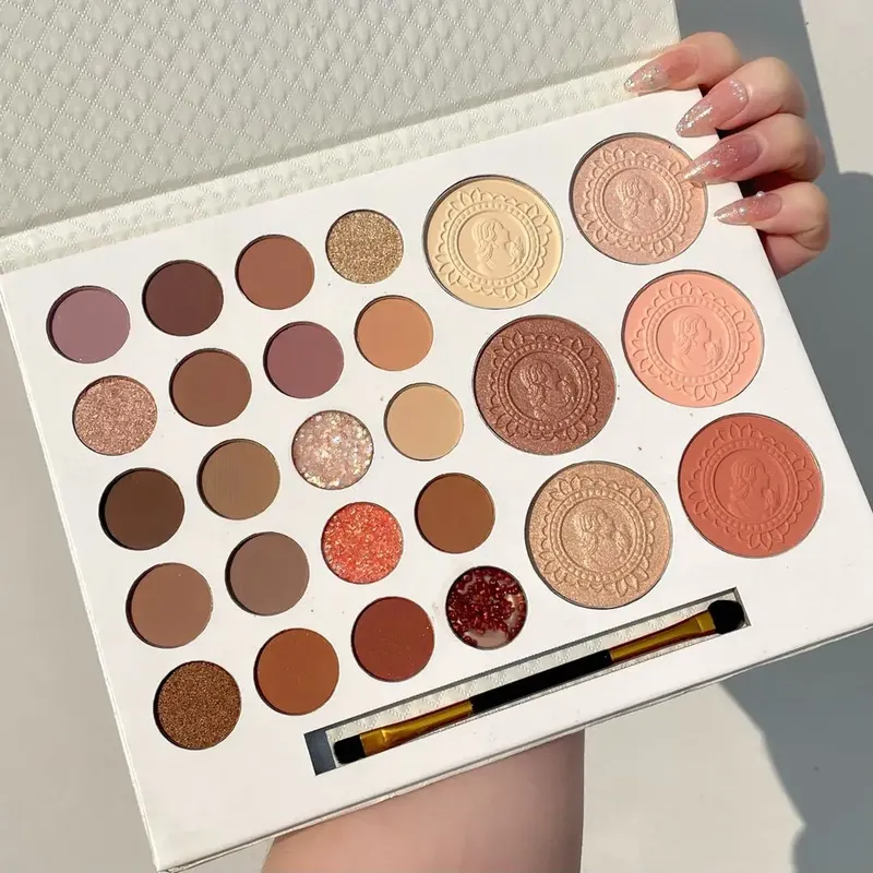 Lidschatten-Palette, 26 Farben, matt, Textmarker, Make-up-Produkte, langlebig, Damenkosmetik, koreanische Schönheit und Gesundheit