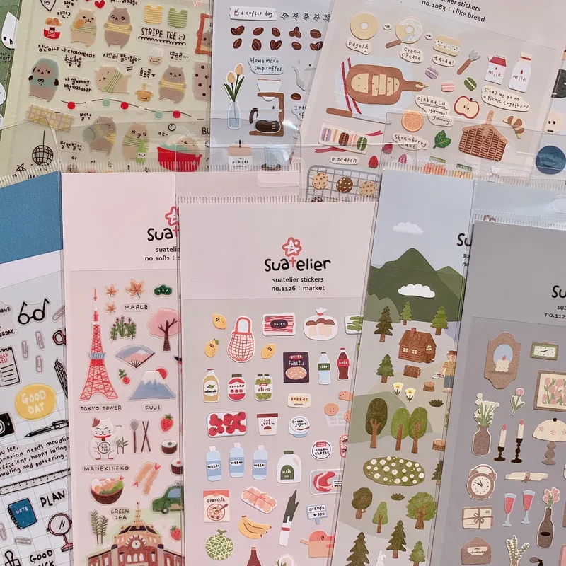 Koreanischer Import Original Suatelier Kollektion Kawaii Tägliche Aufkleber Scrapbooking DIY Journal Schreibwaren Sticker Deko Kunstbedarf