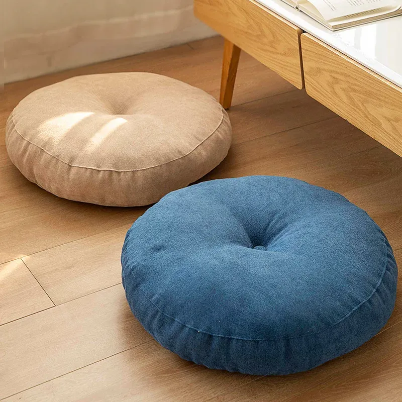 Bodensitzkissen, einfarbig, geeignet für Meditation, Yoga, runde Sitzpolster, Matte, Hocker, Sofa, Stuhl, Bett, Autositz, Kissen, Kissen