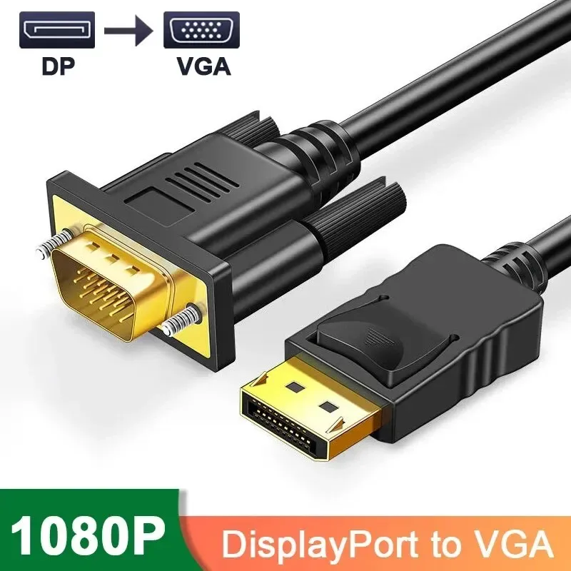 DP ZU VGA Kabel DisplayPort zu VGA Adapter Konvertierung HD Video Kabel Für TV Monitor Laptop Computer Projektor