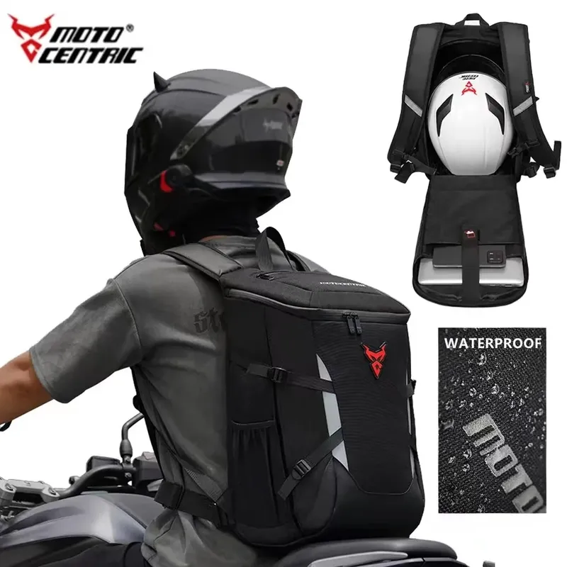 MOTOCENTRIC 28L Motorrad Rucksack Wasserdicht Outdoor Sport Reiten Helm Lokomotive Rucksack Geschäfts Reise Laptop Tasche