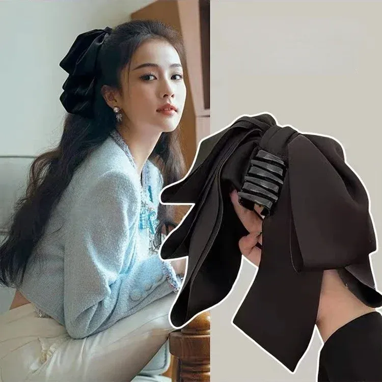 Heiße Koreanische Große Größe Bogen Haar Clip Klaue Klemme Frauen Hohe Pferdeschwanz Barrettes Headwear Mädchen Frauen Haar Zubehör - 2.97 EUR