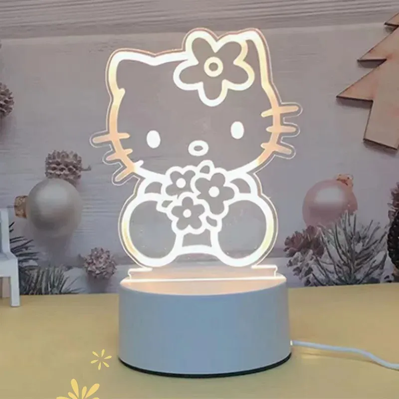 Hello Kitty Cinnamoroll Cartoon Nachttischdekoration Nachtlicht Bestie neues kreatives Geburtstagsgeschenk für Mädchen Studentenwohnheim Bett